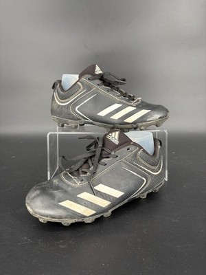 Size 2.5 Black and white baseball cleats, was used for softball