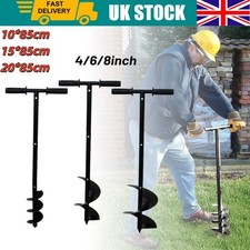 Manual Fence Post Hole Auger Hand Drill Earth Auger Post Hole Digger Garden 4-8"