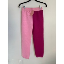 Bisby Color Block Jogger in a Pink  Cranberry Quilted Trellis NWT size 4