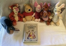 Winnie The Pooh 100 Acre Collection Plush Toys Plus VHS