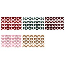 Set Of 24 Colorful Christmas Bows for Festives Home Decoration Velvets Bowknot