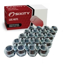 20 pc Nickel Bulge Open Wheel Lug Nuts - M12x1.5mm .64" Short