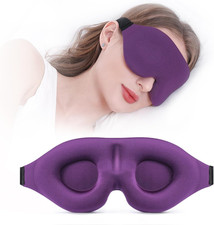 Sleep Mask for Side Sleeper, Light Blocking Zero Pressure Blindfold