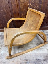 Lovely Antique/Vintage/1930s? Childs Bentwood Rocking Chair w Cowboy Motif