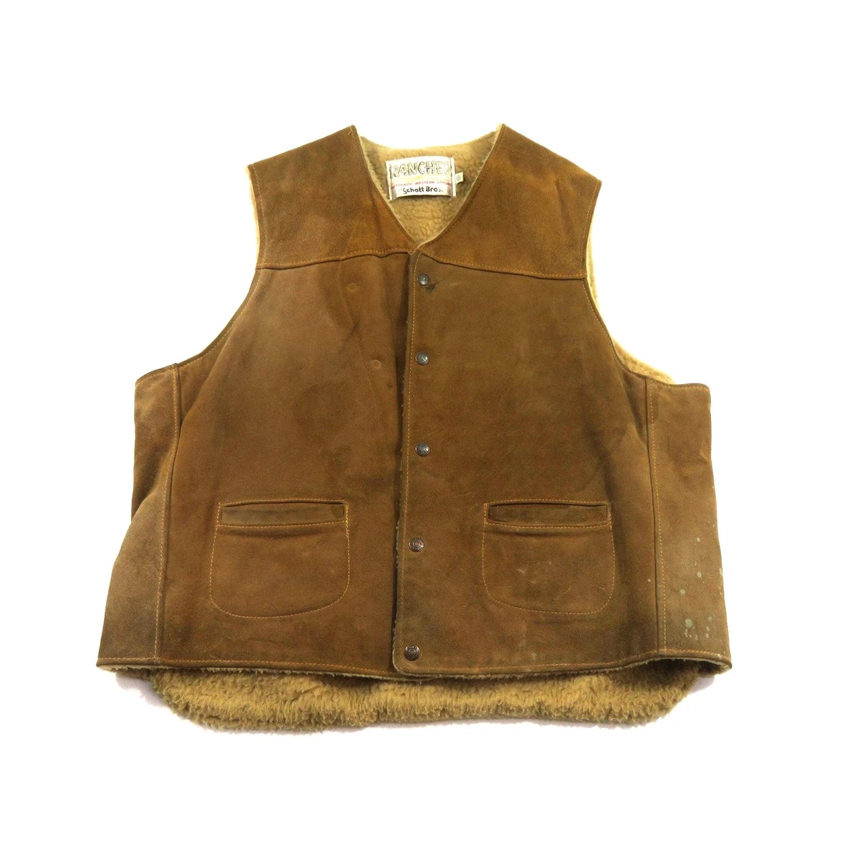 SCHOTT Vest Coats, Jackets & Vests Leather Outer Shell for Men for