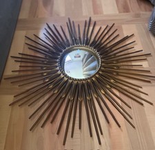 ancien miroir soleil CHATY VALLAURIS bombe sorciere old mirror sunburst 70