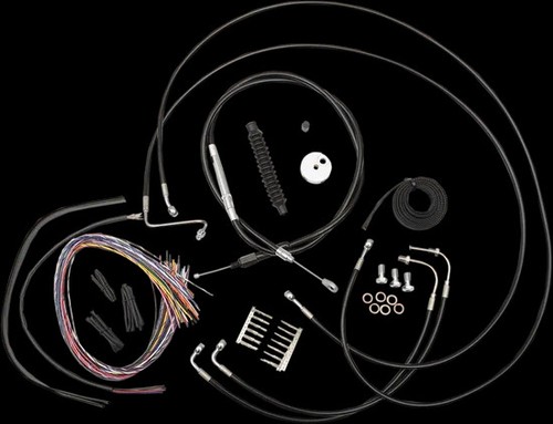 LA Chopper 12-14in Black Handlebar Controls Kit w ABS Harley Ultra Classic 08-11 - Foto 1 di 3