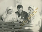 #54746 Greece 1940s. Injured man (soldier?) with two nurses. Photo.