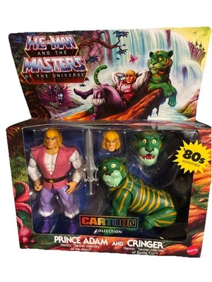 Masters of the Universe Cartoon Collection PRINCE ADAM & CRINGER Set NEW/SEALED
