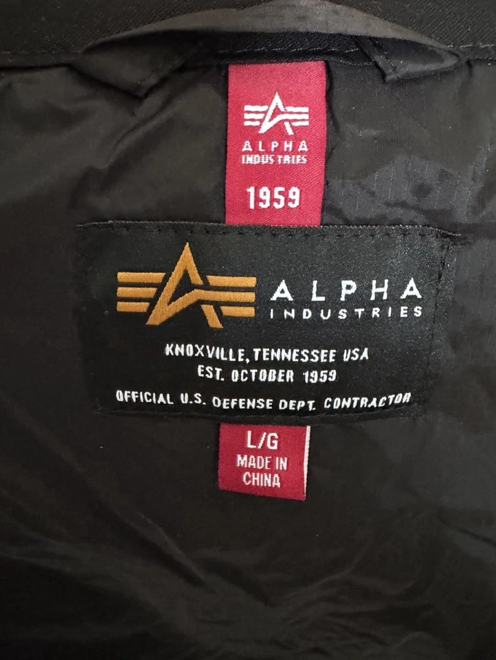Chaleco acolchado grande Alpha Industries nuevo con etiquetas Foto 4 de 4