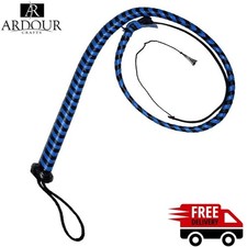 Handmade Genuine Cowhide Leather Bullwhip 4Feet long 12 Plait Whip