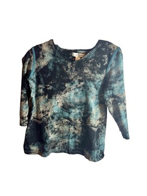 Small Christopher & Banks Abstract Print Top