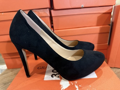 #ad Women#x27;s Size 12.5 Classic Stiletto Suede Pump Black A2000 $24.84