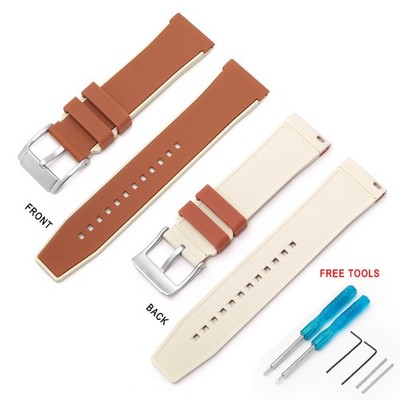 22mm Silicone Watch Strap Band For Swatch & Blancpain Fifty Fathoms Co-branded