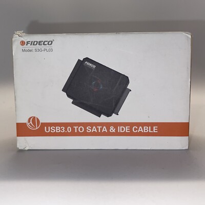 Fideco USB3.0 to SATA or IDE Hard Drive Adapter Converter S3G-pl03 - OPEN BOX
