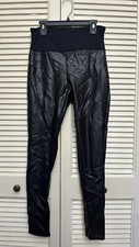 ASSETS by SPANX Women's All Over Faux Leather Leggings Black Size Medium