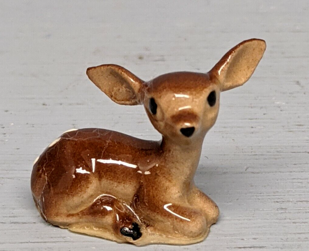 Old Hagen Renaker Tiny Lying Fawn
