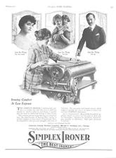 1921 Simplex Ironer Antique Print Ad Maid Mother Daughter Father Chicago