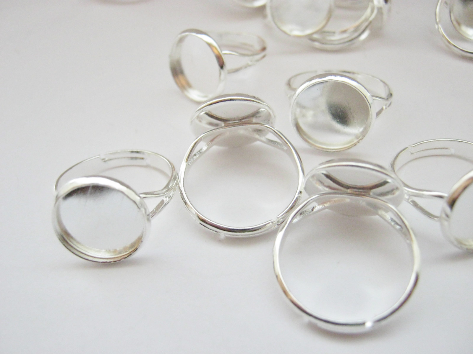 Ring Blanks Settings Bezel Trays 14mm (Fits 12mm) Ring Pads Jewellery