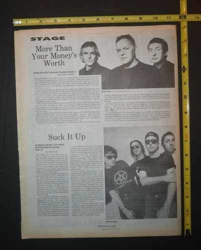 Pink Floyd 6PC Concert /Record Ad/Review Lot - Picture 4 of 7