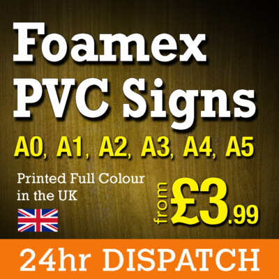 Foamex Schaumstoffplatte Schilder Hart-PVC-Druck vollfarbig