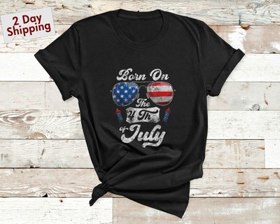 born on the 4th of july shirt