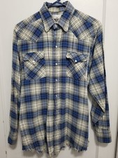 Mens Small Trucker Snap Western Ranch And Town Vintage 70's Button Down. Comfy