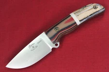 2017 Busse Custom Elmax Lil Smokey .105" Satin Blade, G10 G-rexed Marble Handle
