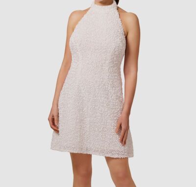 white halter dress bodycon Fire Of Stars Halterneck Midi Dress White