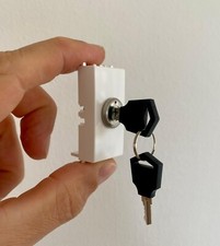 Interruttore con chiave estraibile solo OFF  incasso compatibile Vimar Plana