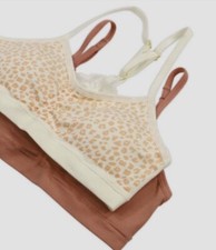 Maidenform Girls' 2pk Seamfree Lace Back Padded Crop Bra - White/Rose