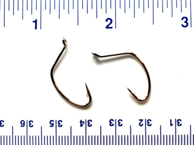 100 GT 2X Nickel Wide Gap Hollow Point Kahle Fish Hooks size 8- kahle hooks