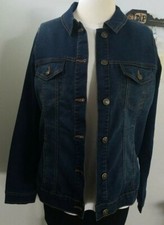 Gloria Vanderbilt Dark Blue Denim Missy Jacket Size Medium 54