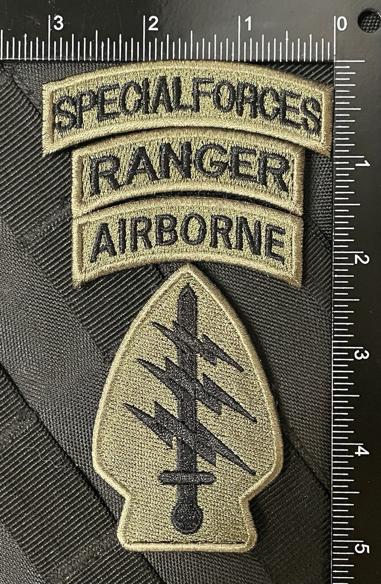Special Forces Airborne Ranger Tabs Army Tactical 11B Hook Loop