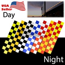 DOT-C2 Conspicuity Checker Reflective Tape Stripe 1 Foot Safety Warning Trailer