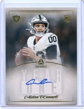 2023 Luminance AIDAN O'CONNELL RC ROOKIE YEAR ONE ON CARD AUTO SSP Y1AOC RAIDERS