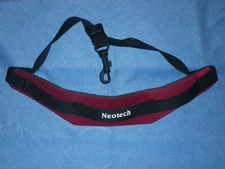 NEOTECH REGULAR LENGTH SAXOPHONE NECK STRAP - BLACK RED WINE COLOR - SWIVEL HOOK