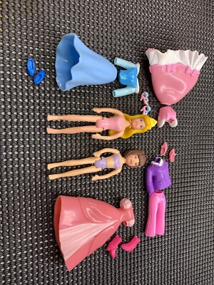 Original Polly Pocket Princess Small Doll Whith Accesories Dresess