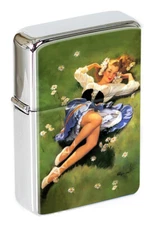 Daisy Pin-up Girl Flip Top Lighter