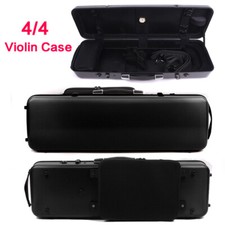 black 4/4 Violin Case Carbon Fiber Violin Box Back Strap Strong Light Yinfente