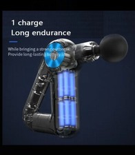 Massage Gun with 9 Intensity Levels Interchangeable Heads USB Charging.