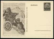 Cartolina cancelleria Alsazia Francia occupazione tedesca affrancatura 6pf 1940 seconda guerra mondiale zecca