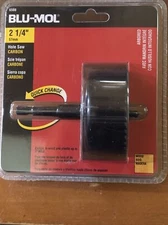 Blu-Mol 2-1/4" Quick Change Wood/Plastic Carbon Arbored Hole Saw, 6508