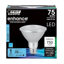 4pack Feit 75-Watt Equiv Dimmable Lighting LED Flood Light Bulb, Daylight 500