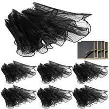 6 Pack 4 Yards Flower Bouquet Wrapping Mesh Paper with 20 Sheets Black Flower...