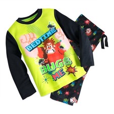 Disney Wreck It Ralph Pajamas Sleep Set for Boys Vanellope Glitch PJ's Size 9/10