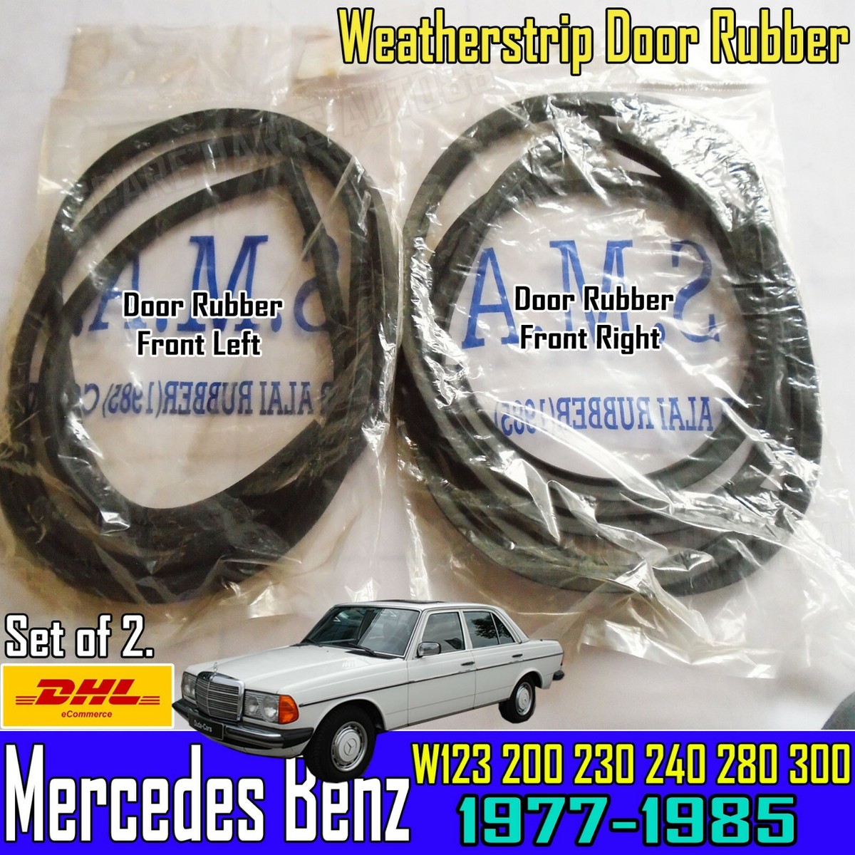 For Mercedes Benz W123 Front Right Left RH LH Weatherstrip Door