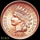 1905 INDIAN HEAD CENT RED GEM (IH949)