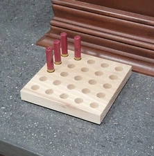 4-10  SHOTGUN-SHOTSHELL RELOADING TRAY-CNC CUT HARDWOOD HICKORY