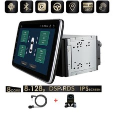 Autoradio 10.1" Girevole Touch Screen Carplay Android 12 2 DIN GPS Wifi 8+128GB